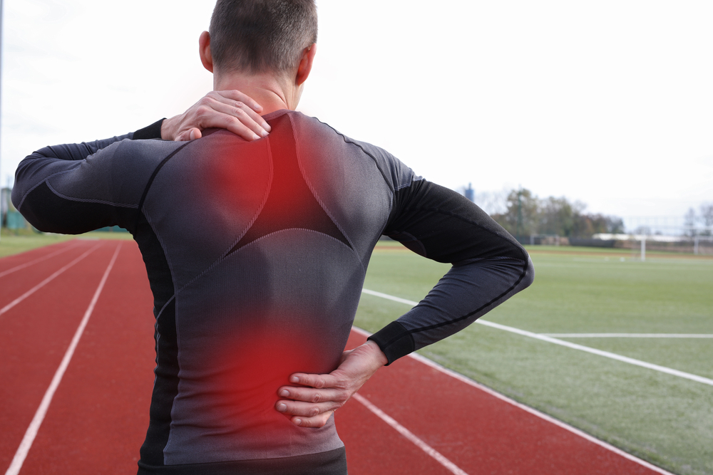 fitness man Use CBD Cream for Pain Relife